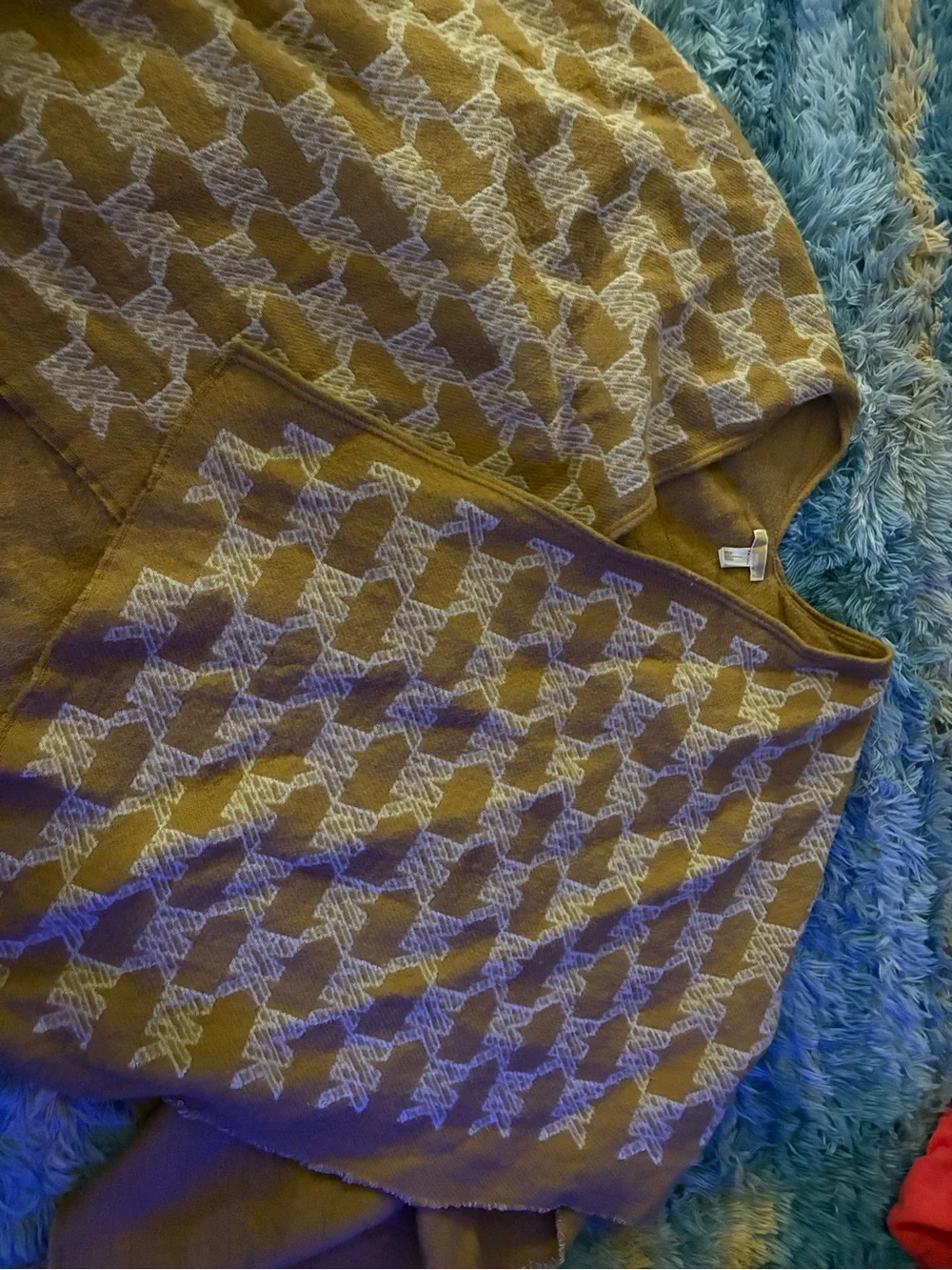Michael Kors Brown Crewneck Sweater with Contrast Pattern